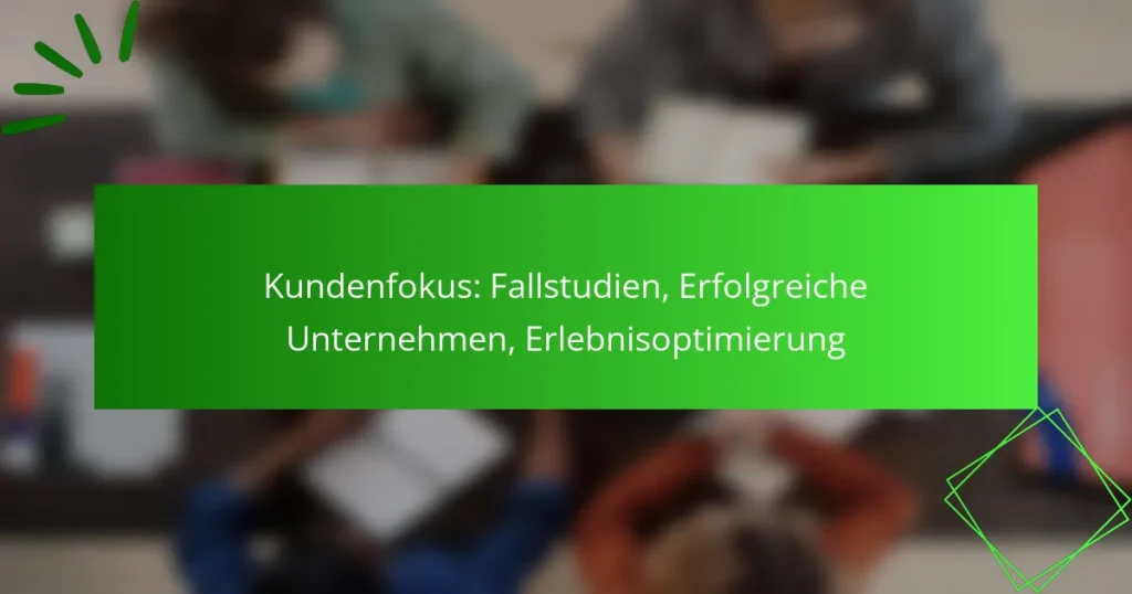 Kundenfokus: Fallstudien, Erfolgreiche Unternehmen, Erlebnisoptimierung